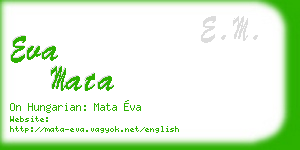 eva mata business card